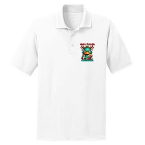 Merry Ducking Funny Sarcastic Grumpy Duck Christmas PosiCharge RacerMesh Polo