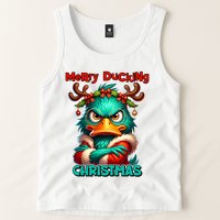 Merry Ducking Funny Sarcastic Grumpy Duck Christmas Tank Top
