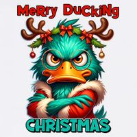 Merry Ducking Funny Sarcastic Grumpy Duck Christmas Kids T-Shirt