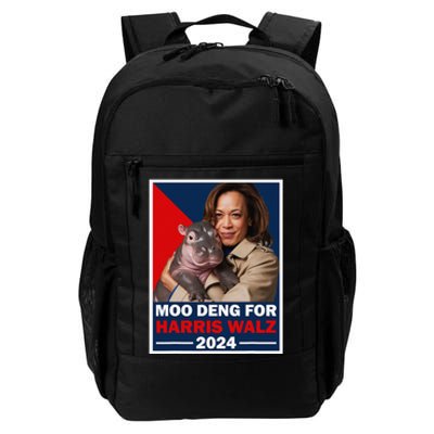 Moo Deng For Trump 2024 Funny Baby Hippo Moo Deng For Trump Daily Commute Backpack