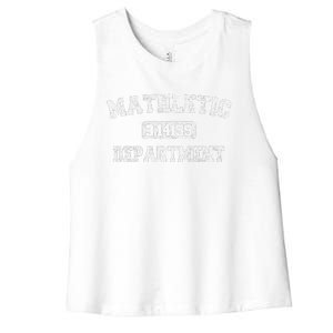 Mathletic Department Funny Math Teacher Gifts Women's Racerback Cropped Tank