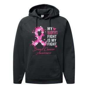 My Daughter’s Fight Is My Fight Breast Cancer Awareness Performance Fleece Hoodie