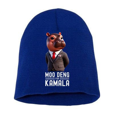 Moo Deng For Kamala Harris 2024 President Baby Pygmy Hippo Short Acrylic Beanie