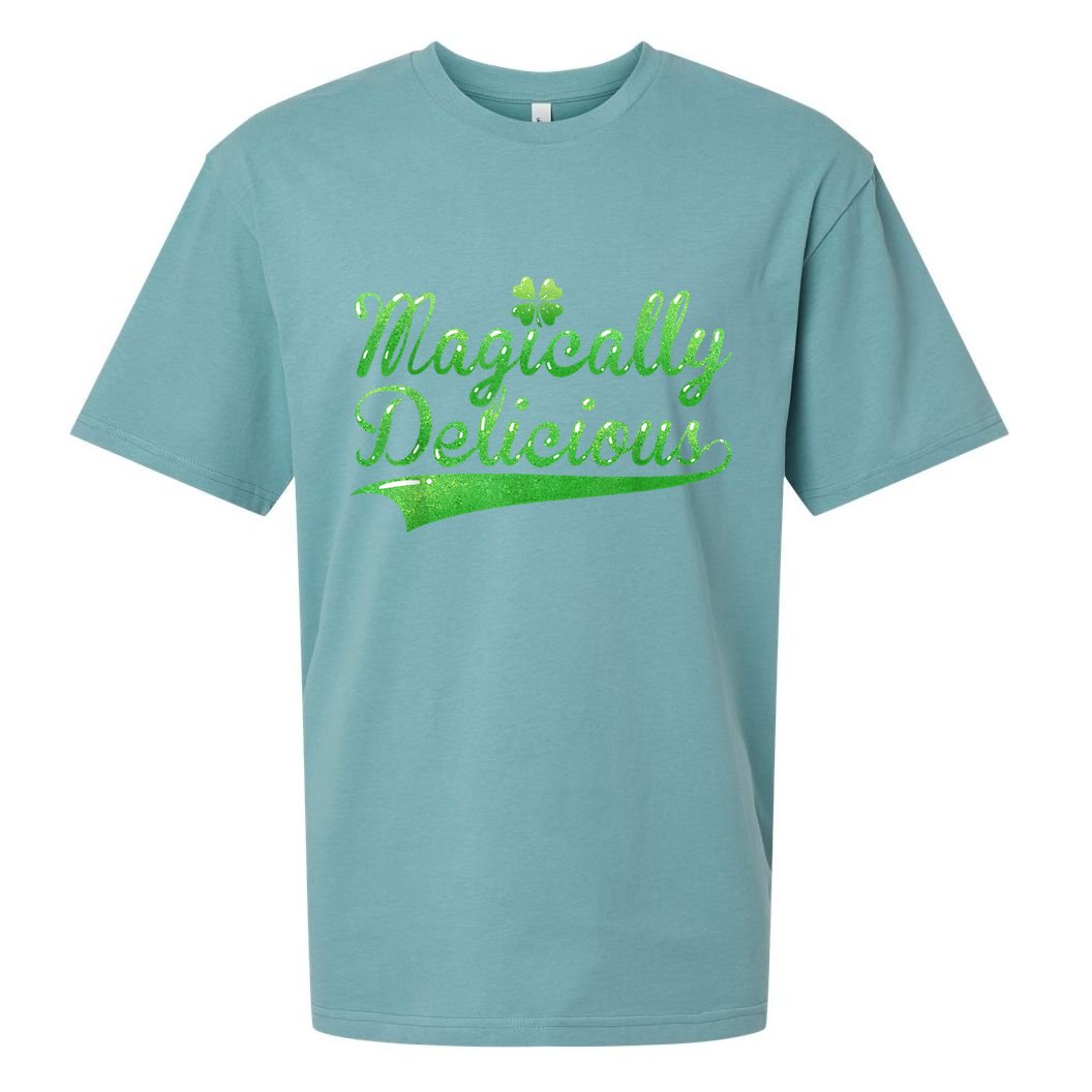 Magically Delicious Funny Irish St Patrick's Day Women Sueded Cloud Jersey T-Shirt