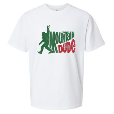 Mountain Dude Funny Bigfoot Sasquatch Hiking Gift Sueded Cloud Jersey T-Shirt