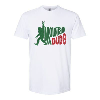 Mountain Dude Funny Bigfoot Sasquatch Hiking Gift Softstyle CVC T-Shirt