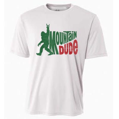 Mountain Dude Funny Bigfoot Sasquatch Hiking Gift Cooling Performance Crew T-Shirt