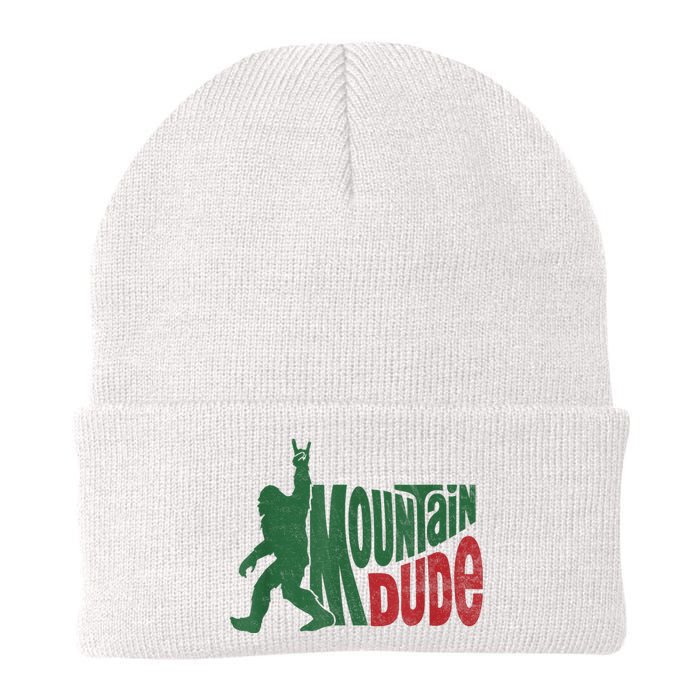 Mountain Dude Funny Bigfoot Sasquatch Hiking Gift Knit Cap Winter Beanie