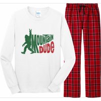 Mountain Dude Funny Bigfoot Sasquatch Hiking Gift Long Sleeve Pajama Set