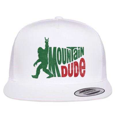 Mountain Dude Funny Bigfoot Sasquatch Hiking Gift Flat Bill Trucker Hat