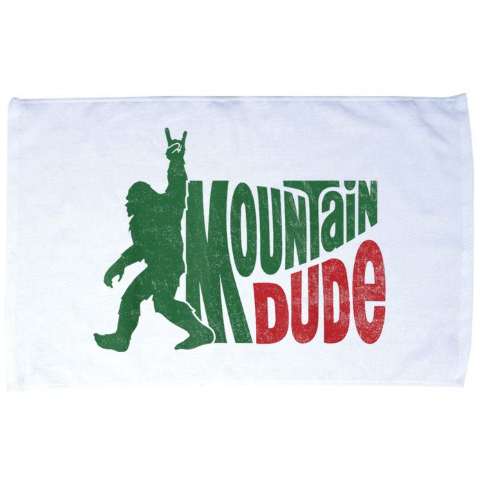 Mountain Dude Funny Bigfoot Sasquatch Hiking Gift Microfiber Hand Towel