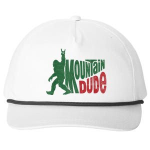 Mountain Dude Funny Bigfoot Sasquatch Hiking Gift Snapback Five-Panel Rope Hat