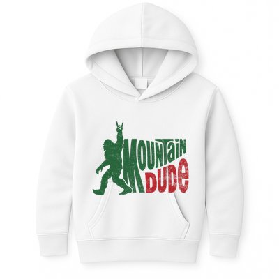 Mountain Dude Funny Bigfoot Sasquatch Hiking Gift Kids Hoodie