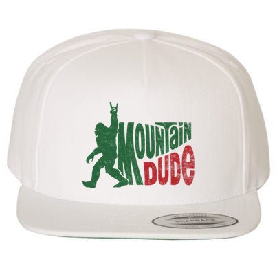 Mountain Dude Funny Bigfoot Sasquatch Hiking Gift Wool Snapback Cap