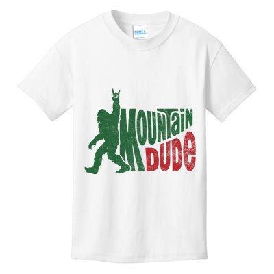 Mountain Dude Funny Bigfoot Sasquatch Hiking Gift Kids T-Shirt