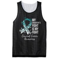 My Daughter’s Fight Is My Fight Cervical Cancer Awareness Mesh Reversible Basketball Jersey Tank