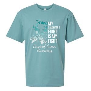 My Daughter’s Fight Is My Fight Cervical Cancer Awareness Sueded Cloud Jersey T-Shirt