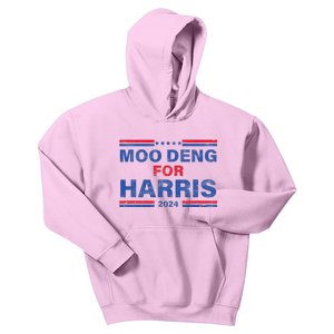 Moo Deng For Harris Kamala Harris Supporter Kids Hoodie