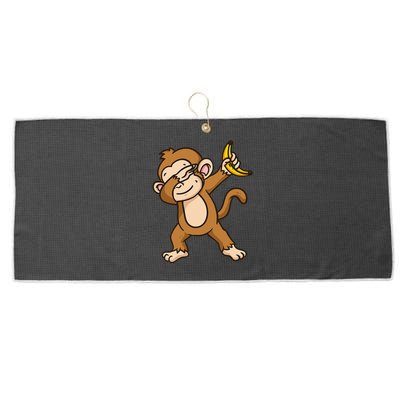 Monkey Dabbing Funny Large Microfiber Waffle Golf Towel