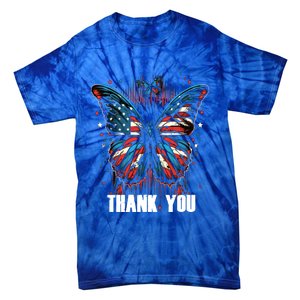 Memorial Day Fallen Veteran Military Butterfly Usa American Great Gift Tie-Dye T-Shirt