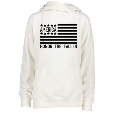 Memorial Day Funny Gift Honor The Fallen Military 4th Of July Gift Womens Funnel Neck Pullover Hood