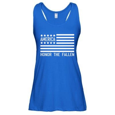 Memorial Day Funny Gift Honor The Fallen Military 4th Of July Gift Ladies Essential Flowy Tank