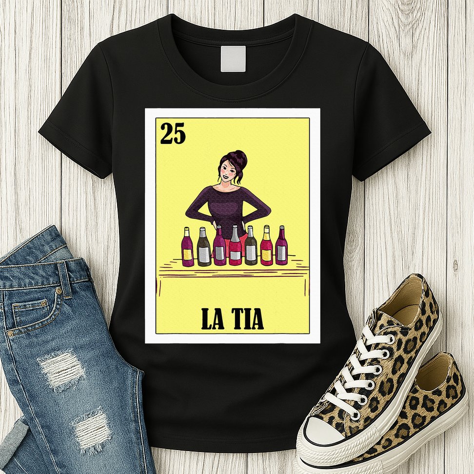 Mexican Design For Aunt La Tia Womens T-Shirt