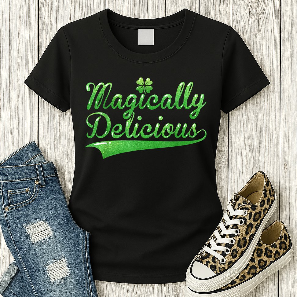 Magically Delicious Funny Irish St Patrick's Day Wo Womens T-Shirt