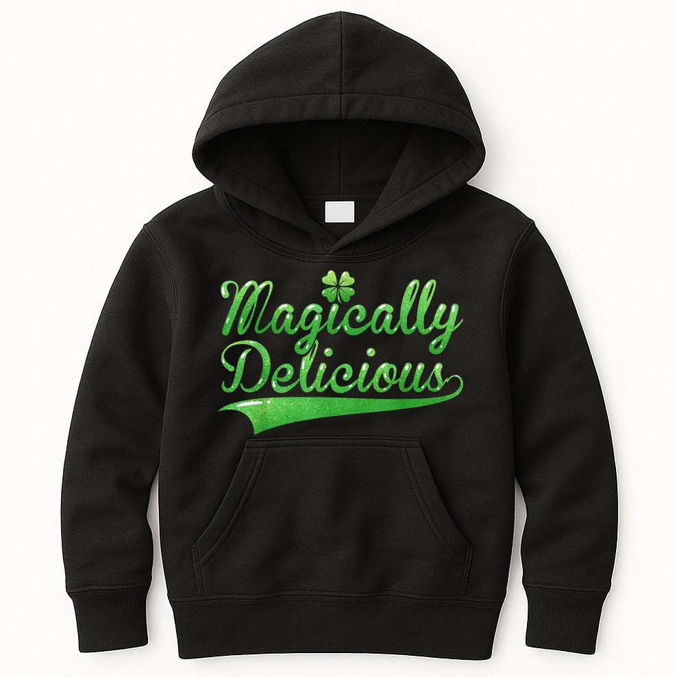 Magically Delicious Funny Irish St Patrick's Day Wo Kids Hoodie