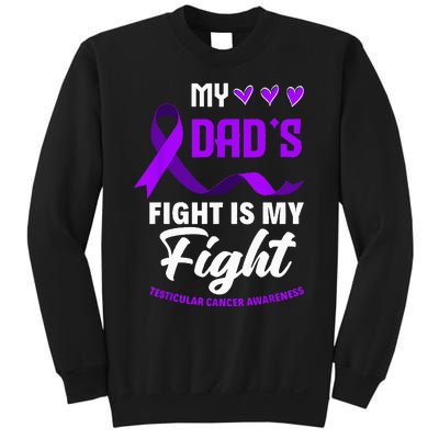 My Dads Fight Is My Fight Testicular Cancer Awareness Sweatshirt