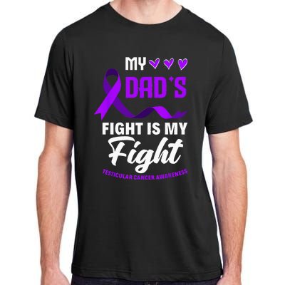 My Dads Fight Is My Fight Testicular Cancer Awareness Adult ChromaSoft Performance T-Shirt