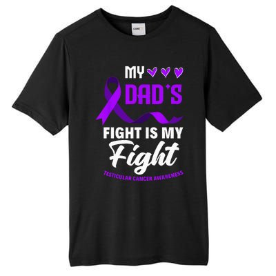 My Dads Fight Is My Fight Testicular Cancer Awareness Tall Fusion ChromaSoft Performance T-Shirt