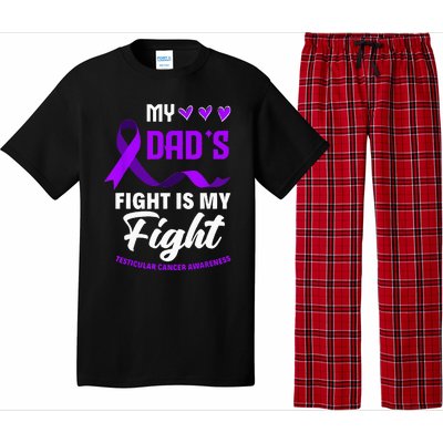 My Dads Fight Is My Fight Testicular Cancer Awareness Pajama Set