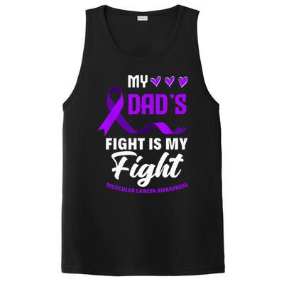 My Dads Fight Is My Fight Testicular Cancer Awareness PosiCharge Competitor Tank