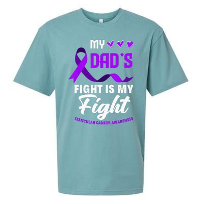 My Dads Fight Is My Fight Testicular Cancer Awareness Sueded Cloud Jersey T-Shirt