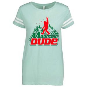 Mountain Dude Funny Bigfoot Sasquatch Hiking Gifts Enza Ladies Jersey Football T-Shirt