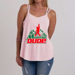 Mountain Dude Funny Bigfoot Sasquatch Hiking Gifts Women's Strappy Tank