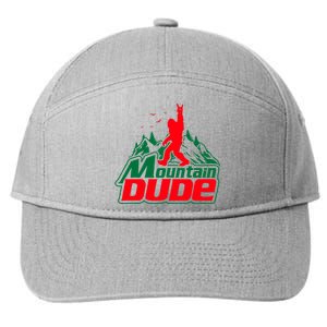 Mountain Dude Funny Bigfoot Sasquatch Hiking Gifts 7-Panel Snapback Hat