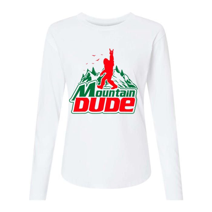 Mountain Dude Funny Bigfoot Sasquatch Hiking Gifts Womens Cotton Relaxed Long Sleeve T-Shirt