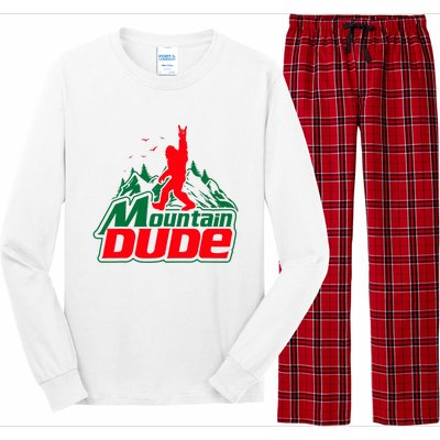 Mountain Dude Funny Bigfoot Sasquatch Hiking Gifts Long Sleeve Pajama Set