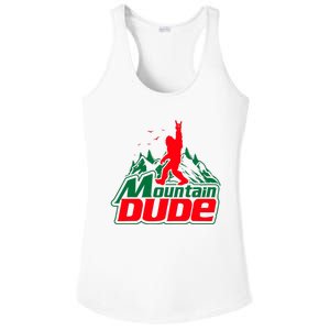 Mountain Dude Funny Bigfoot Sasquatch Hiking Gifts Ladies PosiCharge Competitor Racerback Tank