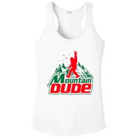 Mountain Dude Funny Bigfoot Sasquatch Hiking Gifts Ladies PosiCharge Competitor Racerback Tank