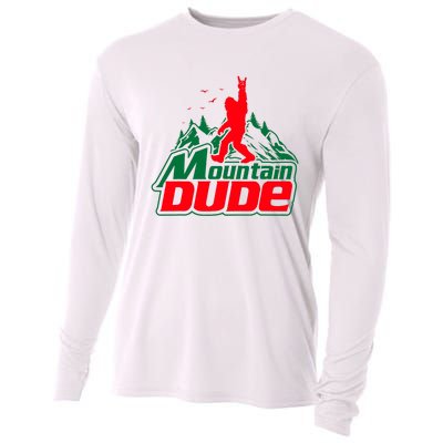 Mountain Dude Funny Bigfoot Sasquatch Hiking Gifts Cooling Performance Long Sleeve Crew