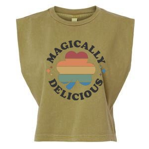 Magically Delicious Funny Bar Crawl St Patricks Day Garment-Dyed Women's Muscle Tee