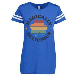 Magically Delicious Funny Bar Crawl St Patricks Day Enza Ladies Jersey Football T-Shirt