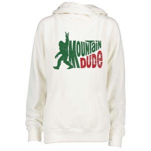 Mountain Dude Funny Bigfoot Sasquatch Womens Funnel Neck Pullover Hood