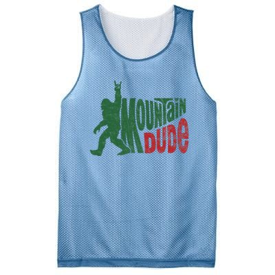 Mountain Dude Funny Bigfoot Sasquatch Mesh Reversible Basketball Jersey Tank