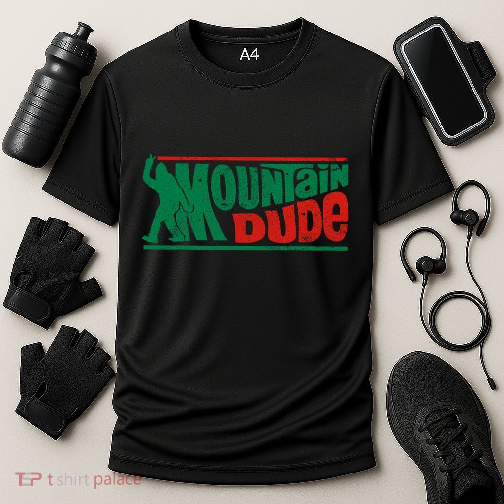 Mountain Dude Funny Bigfoot Sasquatch Rock On Hiking Vintage Performance Shirt