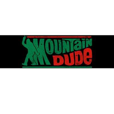 Mountain Dude Funny Bigfoot Sasquatch Rock On Hiking Vintage Bumper Sticker