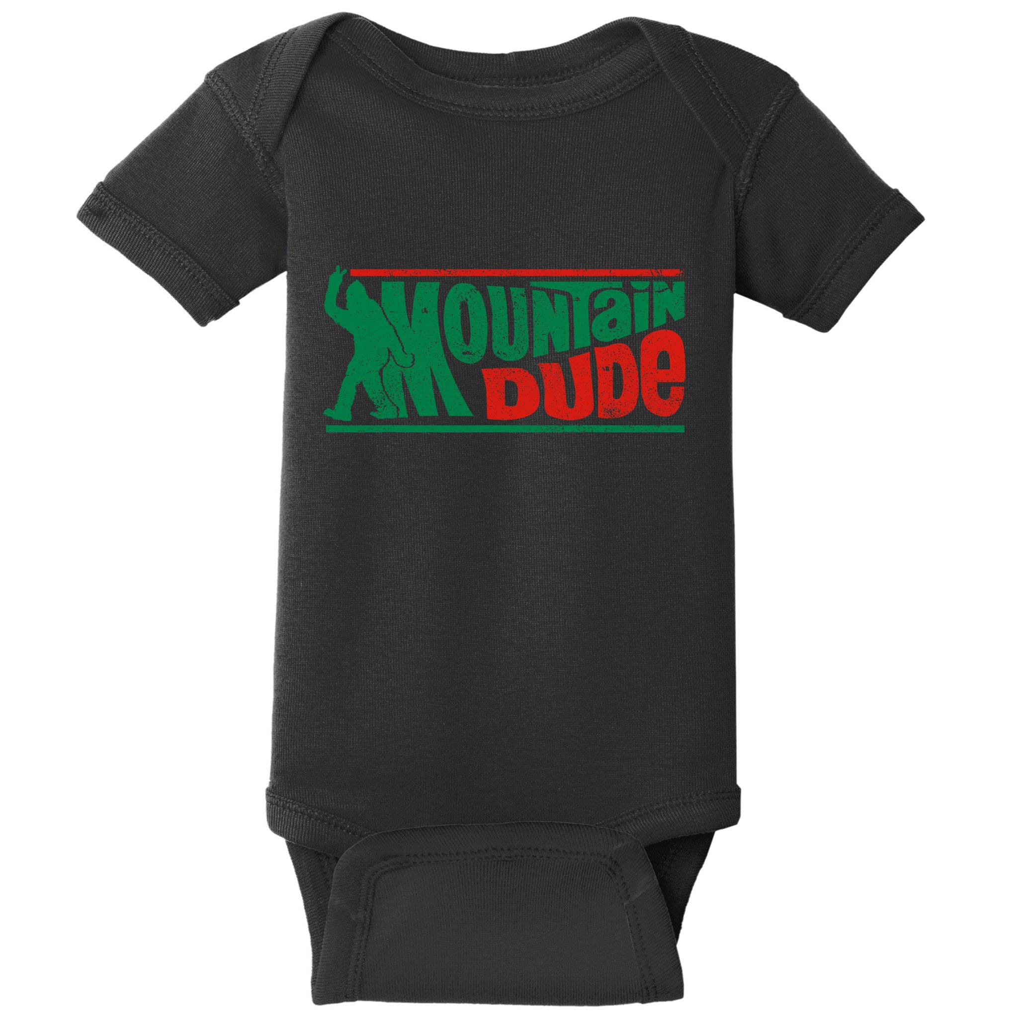 Mountain Dude Funny Bigfoot Sasquatch Rock On Hiking Vintage Baby Bodysuit